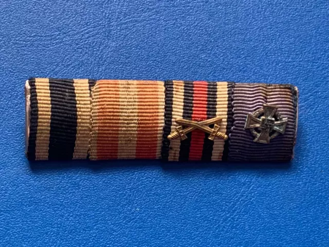 Wwi/Ww2  Germany.  Four Medal Ribbon Bar -:- In Nice Original Condition.