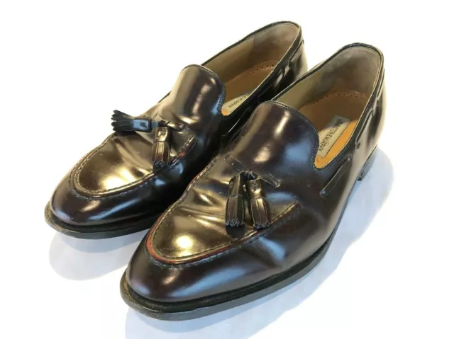 MENS JOHNSTON Murphy Deerfield II Tassel Moc Toe Shoe Black Leather 12 D 24.95 PicClick