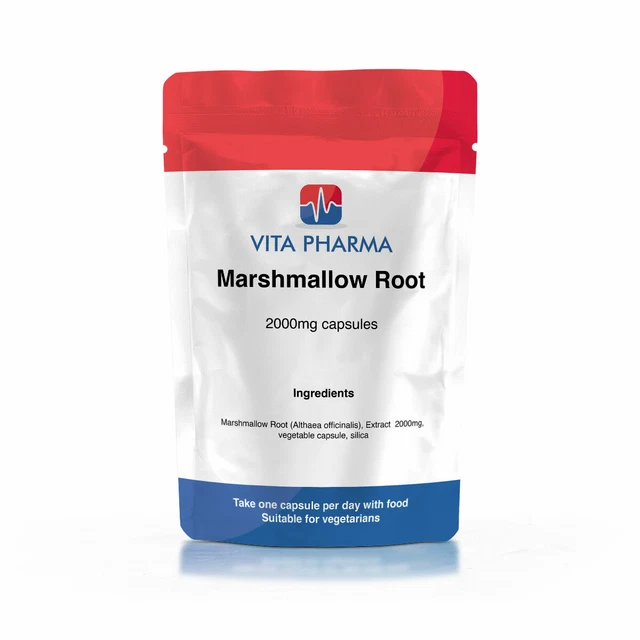 MARSHMALLOW ROOT 2000MG (30 Capsules) ACID REFLUX, STOMACH ULCERS