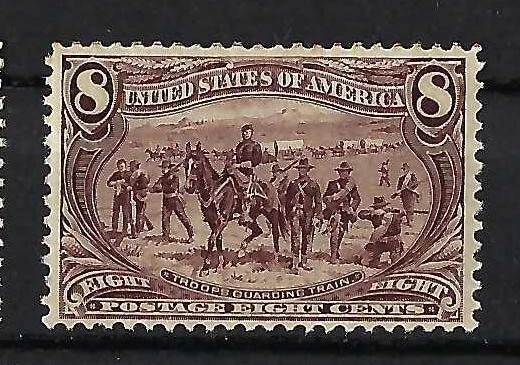 MNH F-VF #289 8¢ 1898 Trans-Mississippi Expo "Troops Guarding Wagon Train" MNH F-VF #289 8¢ 1898 Trans-Mississippi Expo "Troops Guarding Wagon Train"