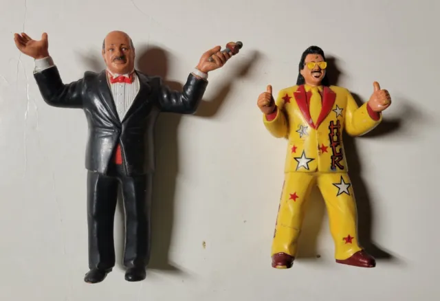 Mean Gene Okerland  & Jimmy Mouth of the South Hart LJN  Wrestling Figures Lot