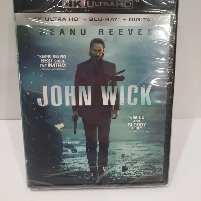 JOHN WICK [4K + Blu-ray + Digital] Keanu Reeves Mystery Thriller Sealed ...