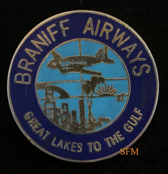 Braniff Air Airlines Logo Lapel Pin Up Pilot Crew Wing Airliner Great Gift