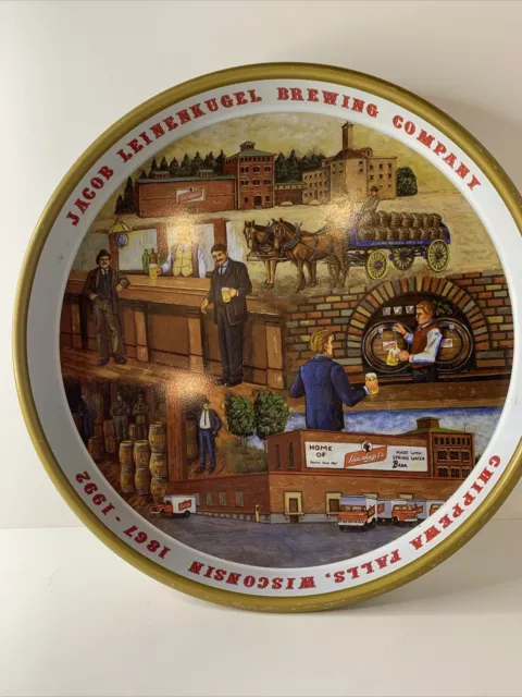Vintage 1992 Jacob Leinenkugel Brewing Co. 125th Anniversary Tray
