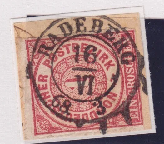 AD NDP Mi.-Nr. 4 (VI)  Briefstück K2 Radeberg nachverwendet Sachsen