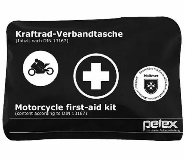 Motorrad Erste Hilfe Verbandtasche für MZ schwarz alle Modelle DIN 13167