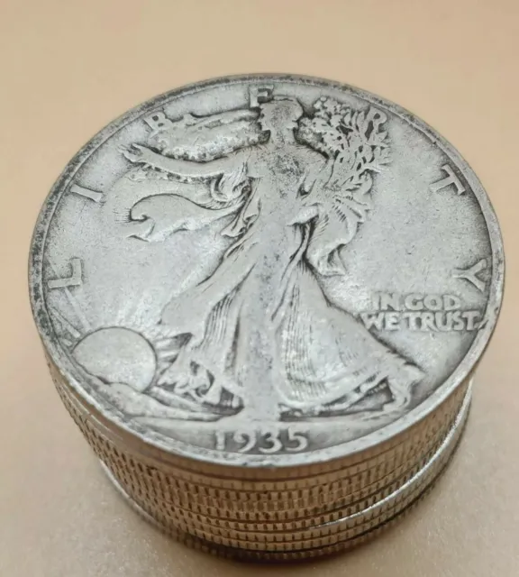 Silver Walking Liberty Half Dollar 1/2 Roll 10 Coins 90% 1916-1947 $5 Face Value