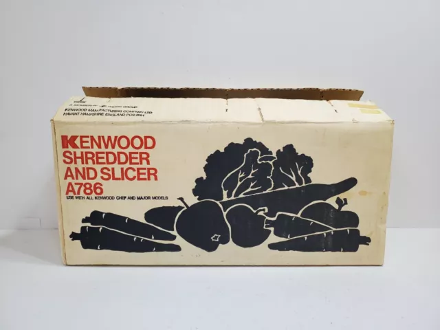 Kenwood Shredder And Slicer A786 Attachment With Box For Chef And Major Vintage