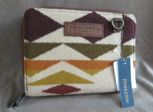 Nuovo Pendleton Lana & Portafoglio IN Pelle su Una Cinturino Borsa Crossbody