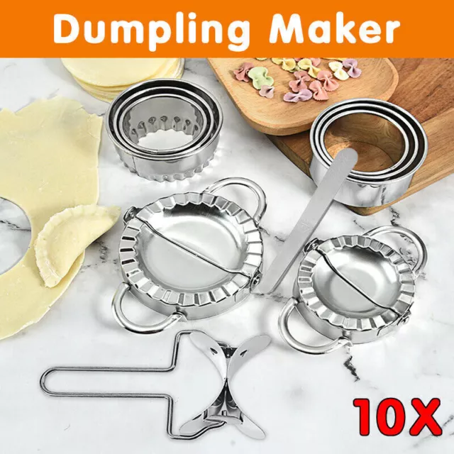 10 Dumpling Maker Stainless Steel Dough Press Pie Ravioli Making Mold Mould Tool