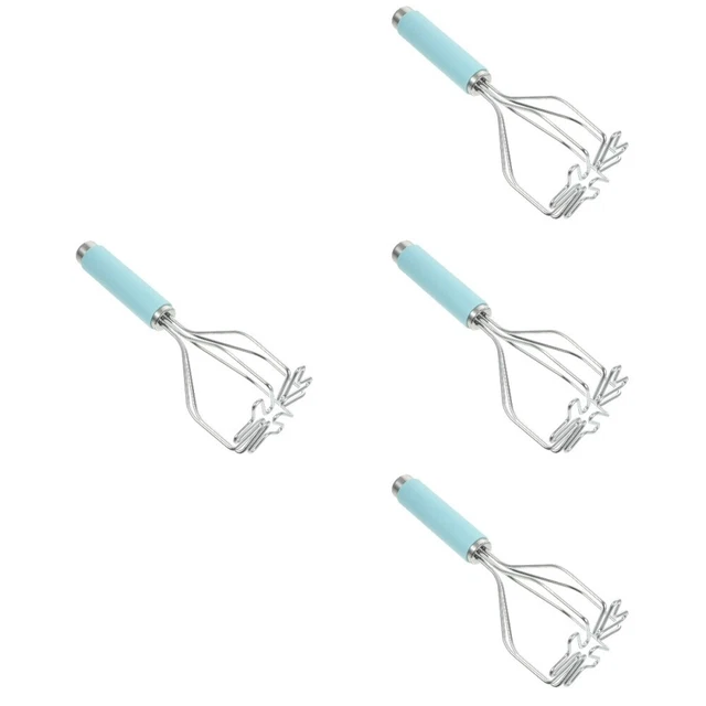 4x Frutas Reutilizables Acero Inoxidable Apisonador Carne Utensilio Smasher