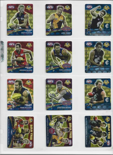 AFL Footy tazos 2007 Series 2 Gold complete set of 64 tazos and album