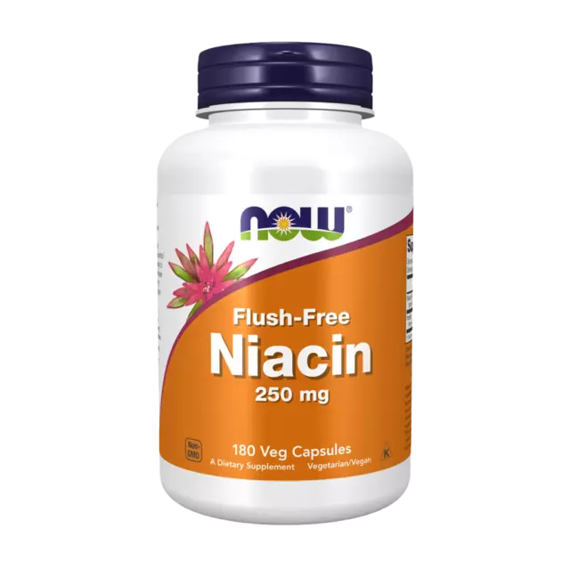 NOW Foods - Flush-Free Niacin 250mg Kapseln (180 Kapseln)