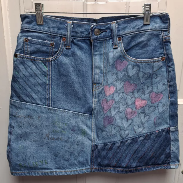 Levi's Women's Size 27 Mini Blue Denim Jean Skirt