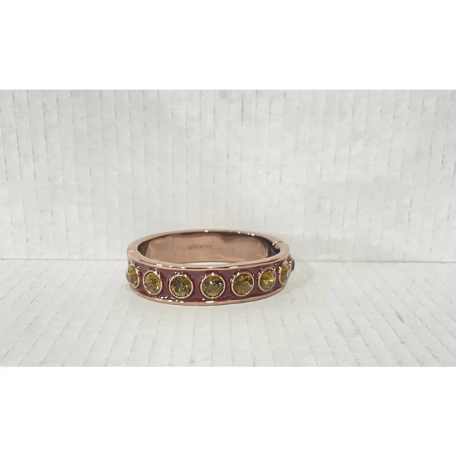 Givenchy bangle bracelet brown with rhinestones