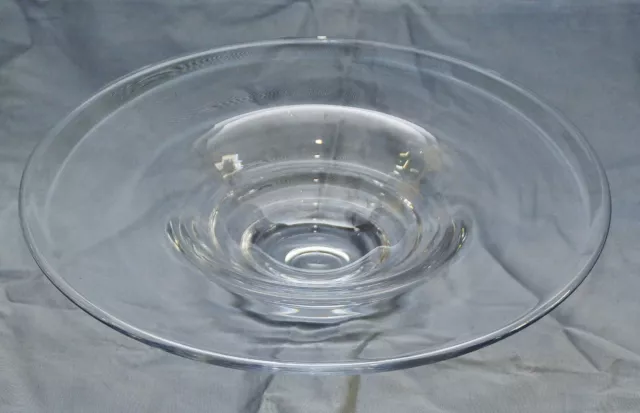 Enormous Bowl Peill & Putzler, Lead Glass, Clear, Mouth-Blown Handmade, 16 7/8in