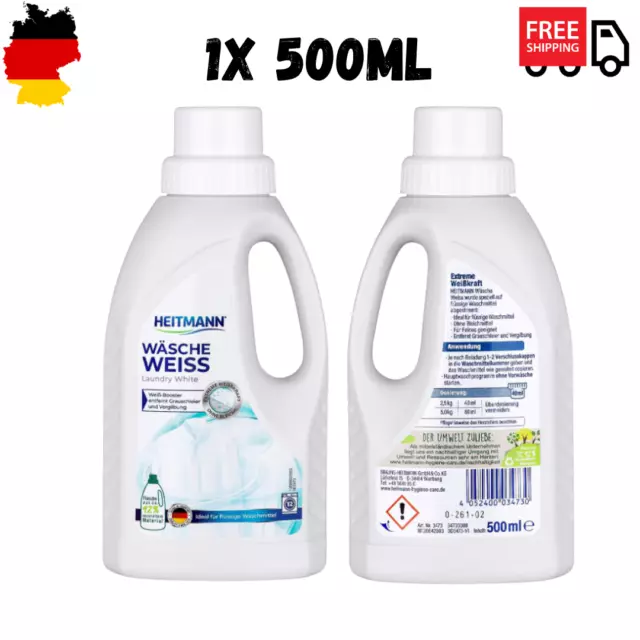 Heitmann Wäsche Weiß flüssig Weißkraftverstärker für vergrautes Wäscheweiß 500ml