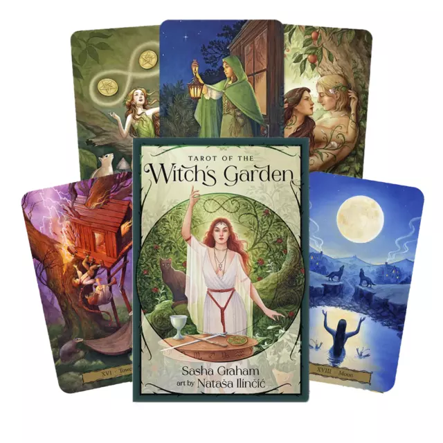 Tarot Of The Witch's Garden Cards Deck S. Graham Art Esoteric Llewellyn New
