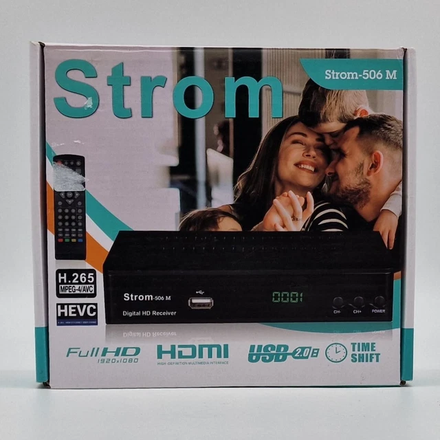 Décodeur TNT HD-Line Strom 506 - Récepteur TV Numérique Terrestre, HDMI, Multimedia, Noir