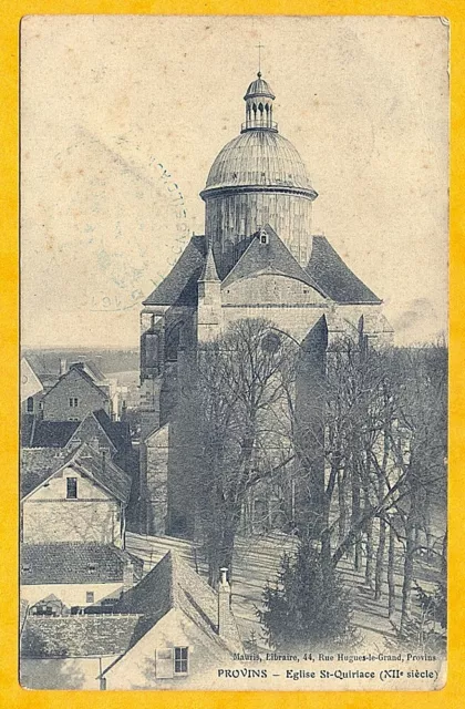CARTE POSTALE ANCIENNE PROVINS -Eglise St Quiriace (XII ème siècle)