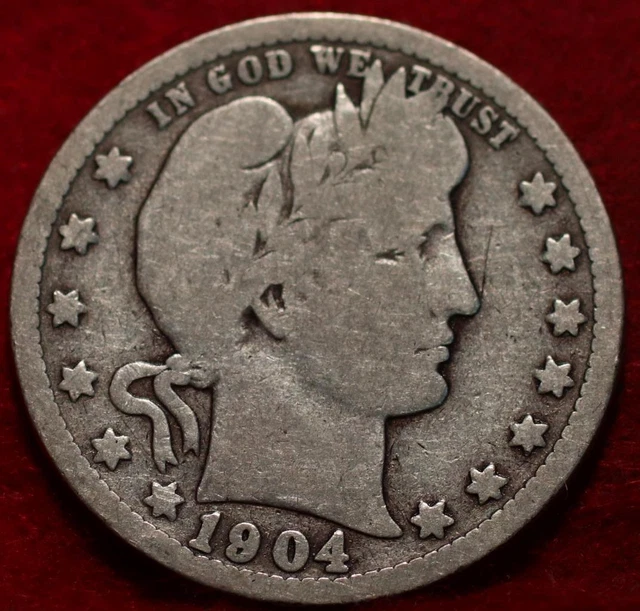1904-O New Orleans Mint Silver Barber Quarter