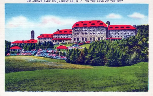 Asheville North Carolina Grove Park Inn In the Land of the Sky Postcard