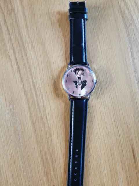BETTY BOOP WATCH pale pink strap moving lips New Battery 1/02/2021