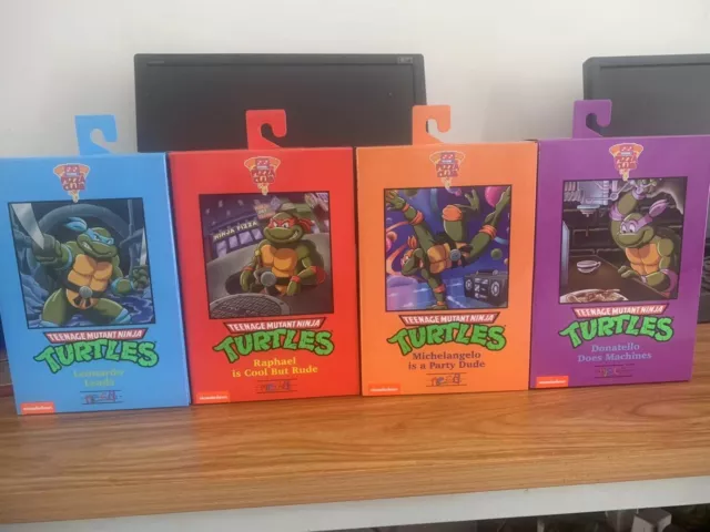 Neca Teenage Mutant Ninja Turtles Pizza Club Action Figures Lot Of 4 New 2024