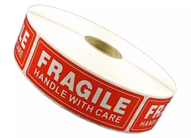 5 Rolls 5000 1 x 3 FRAGILE HANDLE WITH CARE Stickers Labels