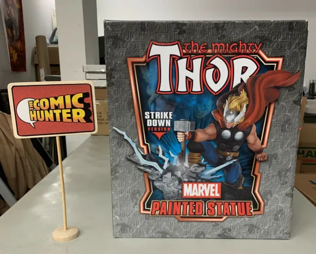 Marvel Mighty Thor Strike Down Version Painted Statue (Damaged See Description)