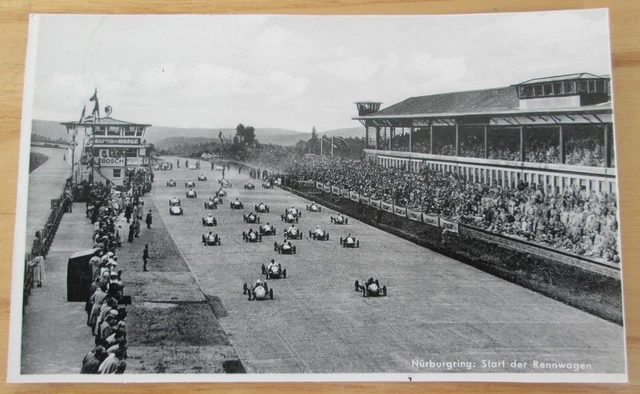 Nurburgring 1950 Circuito Auto Da Corsa Race Cars Vintage 50S Cp Rennwagen