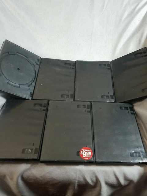 (7) Vintage Empty Blockbuster Logo Rental DVD Locking Cases Clean Great Shape!