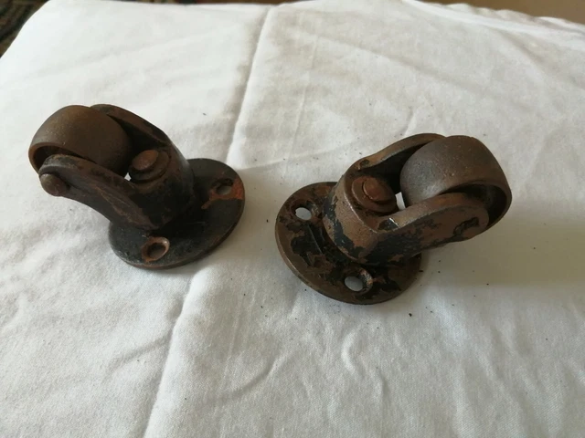 Vintage Pair Furniture Casters