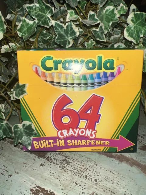 Crayola 64 Count Crayons With Built-In Sharpener NEW VINTAGE 2006