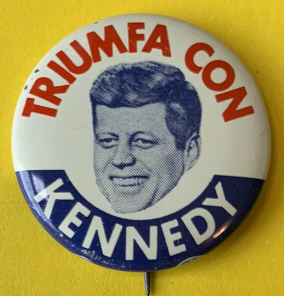 1960 John F Kennedy Vintage US Political button pin Campaign badge Presidential