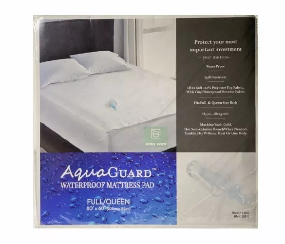 Aqu Full/Queen 80" x 60"( 203cm x 152cm )a Guard Waterproof Mattress Pad