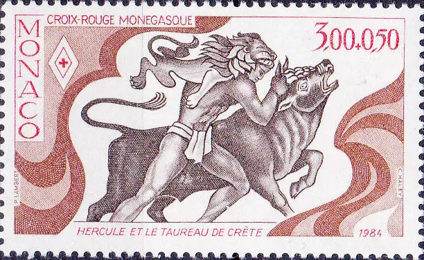 Monaco #YT1435 MNH 1984 Hercules Heracles Crete Bull [B106]