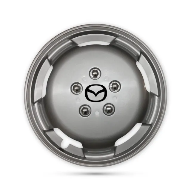 For Mazda Bongo Motorhome Camper Van 4x 15” Deep Dish Wheel Trims Hub Caps