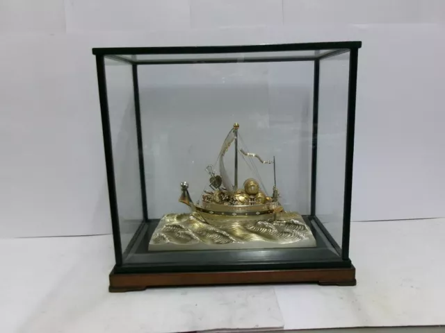The treasure ship of Sterling Silver of Japan. #393g/ 13.83oz. Japanese antique