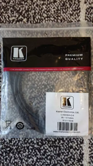 Kramer HDMI to Micro HDMI High Quality Professional Video Cable -  1.8mtr -6ft