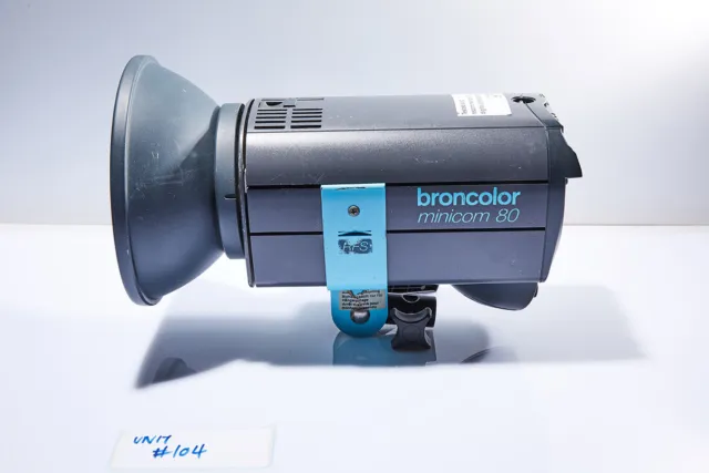Broncolor Minicom 80 RFS Studio Lighting Flash head U#104 w/ P120.. please read