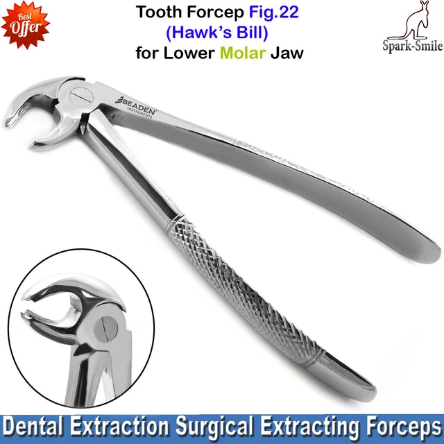 SURGICAL EXTRACTION FORCEPS for Upper Lower Molars Elevator Tooth