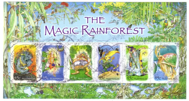 2002 Australia, CTO Magic Rainforest MS / Sheetlet. Full gum.