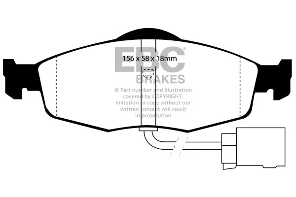 EBC Frontscheibe & Yellowstuff Pad für Ford Cougar 2.0 98>02 3