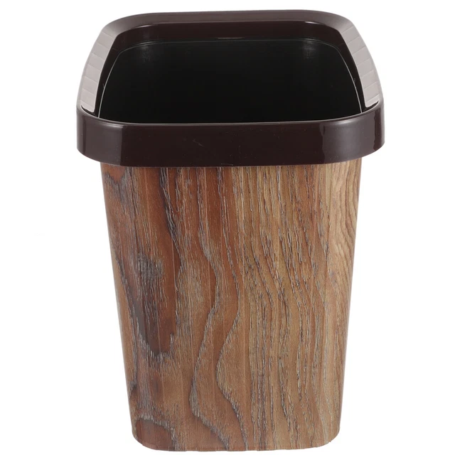 Cestino rifiuti cucina imitazione grano legno bidone della spazzatura contenitori in plastica cestino