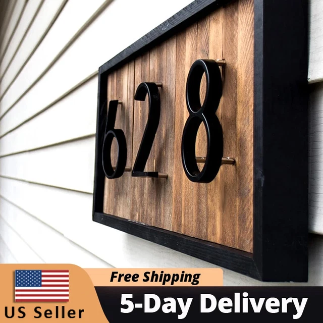 5 inch metal House home door garden gate Address Numbers Letters signs plaque