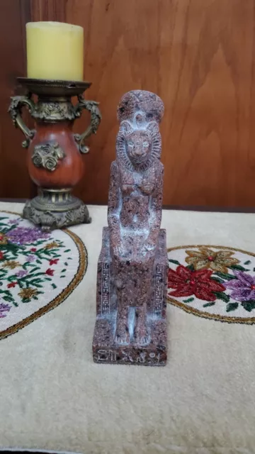 Ancient Egyptian Goddess Sekhmet Statue from Heavy Stone , Goddess Statue