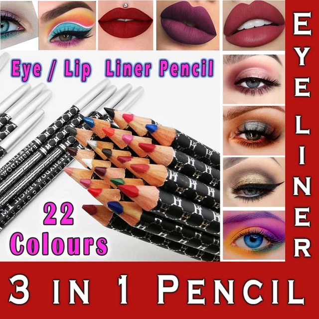 Eye Lip PENCIL Eyeliner Pen Waterproof Long Lasting Eye Liner Brighten Eyebrow