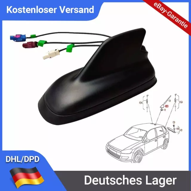 Für VW Golf 7 Seat Skoda Dachantenne Kombiantenne Shark Antenne Dach  Schwarz