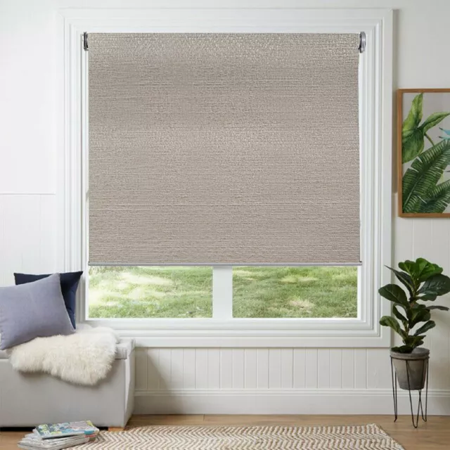 Room Darkening Roller Blinds Coated Polyester Curtain Window Sunshade 220cm Drop